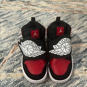 Nike Air Jordan Black and Red Sneakers